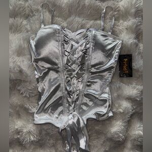 Spirit White Bustier with Tie Front